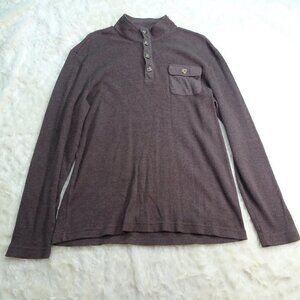 Club Room Brown Thermal L/S Shirt Large